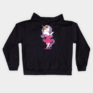 Unicorn Ballerina Kids Girls Gift For Ballet Dancer Kids Hoodie